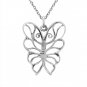 Butterfly filigree pendant necklace. sterling silver 925 FREE polishing cloth
