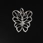 Butterfly filigree pendant necklace. sterling silver 925 FREE polishing cloth
