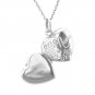 Flower locket pendant necklace. sterling silver 925 FREE polishing cloth