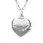 Flower locket pendant necklace. sterling silver 925 FREE polishing cloth
