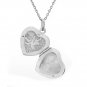 Flower locket pendant necklace. sterling silver 925 FREE polishing cloth