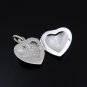 Flower locket pendant necklace. sterling silver 925 FREE polishing cloth