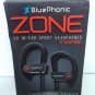 BluePhonic Zone Bluetooth v4.1 Wireless Sport Headphones w/ Case - White
