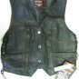 Interstate Leather Ladies Side Laced Vest Small I593 S