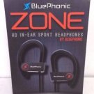 Used BluePhonic Zone Bluetooth v4.1 Wireless Sport Headphones w/ Case - Black