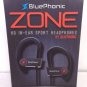 Used BluePhonic Zone Bluetooth v4.1 Wireless Sport Headphones w/ Case - Black