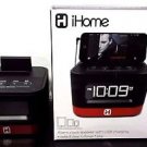 iHome Space Saver Stereo Alarm Clock - iHM51R - Black / Red