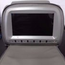 Pair Headrests 9 in LCD Monitor Car DVD Player Zipper Cover Dual Screen - Gray