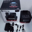 Used iHome Space Saver Stereo Alarm Clock - iHM51R - Black / Red