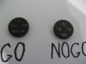 M2x0.4 6g Metric Thread Ring Gage Gauge Set GO+NOGO NEW USSR