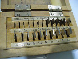 Precision gauge block Set 0,12 - 3,5 mm (different steps for Threads) NEW USSR