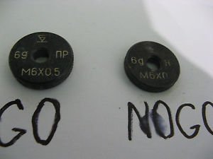 M6x0.5 6g Metric Thread Ring Gage Gauge Set GO+NOGO NEW USSR