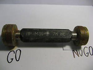 M39x2 7H Thread Plug Gage Gauge GO+NOGO Gewinde-Grenzlehrdorn NEW USSR