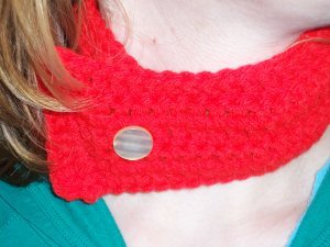 Red Crochet Neck Warmer