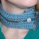 Country Blue Crochet Neck Warmer
