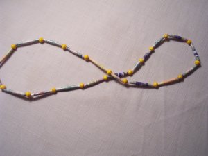 Nat Geo Map Paper Bead Necklace