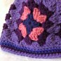 Lavendar Crochet Granny Square Hat
