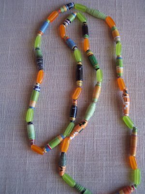 Lemon Lime Gum Drop Beaded Necklace