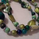 Golden Green Beaded Necklace