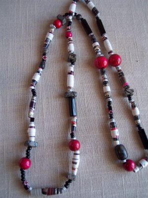 Fire and Ice Beaded Necklace