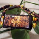 Harvest Fire Hand Rolled Paper Bead Bracelet