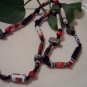 Fire Stone Hand Rolled Paper Bead Necklace