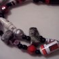Fire Stone Hand Rolled Paper Bead Necklace