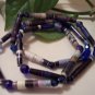 Blue Ice Hand Rolled Bead Necklace