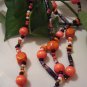 Pumpkin Spice Hand Rolled Bead Necklace