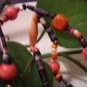Pumpkin Spice Hand Rolled Bead Necklace