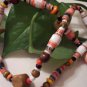 Autumn Woods Hand Rolled Bead Necklace and Bracelet Set