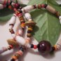 Autumn Woods Hand Rolled Bead Necklace and Bracelet Set