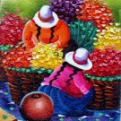 Serranitas Andean Oil Painting Picture Cuzco Chincheros
