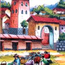 Cuzco Chincheros Glass Painting Andean Market Peru