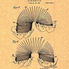 Slinky Patent Print Art Poster (8.5 X 11 )