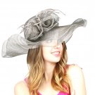 NYfashion101 Sinamay Kentucky Derby Dual Layer Wide Floppy Brim Dress Hat