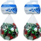 Christmas-Colored Glass Gems For Crafts, Candles, Flower-Arranging, Gift And X