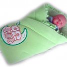 BlueberryShop Velour Embroidered Swaddle Blanket Wrap For Newborn Baby / Hard (