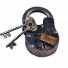 Small Cast Iron Lever Lock Padlock With Keys Pirate Chest, Model: 1103, Tools
