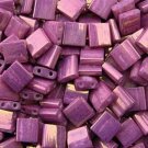 Miyuki 5mm Tila 2 Hole Square Beads OPAQ DK ORCHID LUSTER Crystal Beads 7.2Gr
