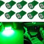 Cutequeen LED 10PCS Car Lights Bulb Green T10 3528 4-SMD 194 168 (pack Of 10)