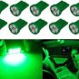Cutequeen LED 10PCS Car Lights Bulb Green T10 3528 4-SMD 194 168 (pack Of 10)