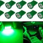 Cutequeen LED 10PCS Car Lights Bulb Green T10 3528 4-SMD 194 168 (pack Of 10)