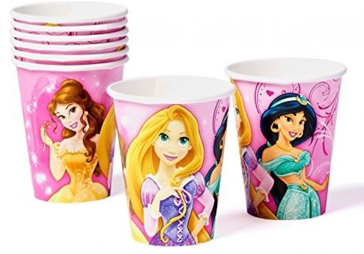 Disney Princess Sparkle Paper Cups Hot And Cold Beverage Drink Birthday ...