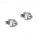 YEAHESÂ® Earrings with Triangle Solid Steel Base, CZ Stone (Steel)
