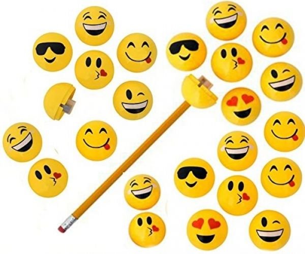 Cute Emoji Sharpener 24 Emoticon Design Pencil Sharpeners School Gift
