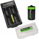 Nitecore UM20 Dual Slot USB Powered Battery Charging System With EdisonBright D