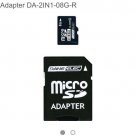 Dane-Elec 8 GB Class 4 microSDHC Flash Memory Card with SD Adapter DA-2IN1-08G-R