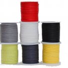 Waxed Cotton Cord, 1.0 Millimeter, 7 Spool Set (Red, Gray, White, Black, Lime,