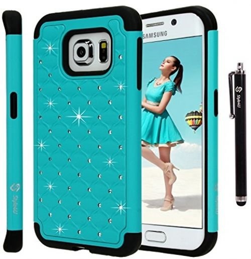 S6 Edge Case, Galaxy S6 Edge Case, Style4U Galaxy S6 Edge Studded Rhinestone S6